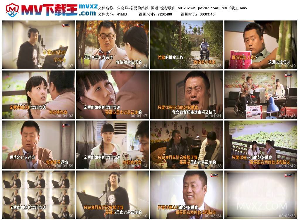 宋晓峰-亲爱的姑娘_国语_流行歌曲_MB202691